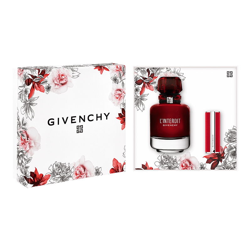 L INTERDIT GIFT SET L Interdit Eau De Parfum Rouge 50ml Mini Le Rouge Deep Velvet n.37 Givenchy Beauty